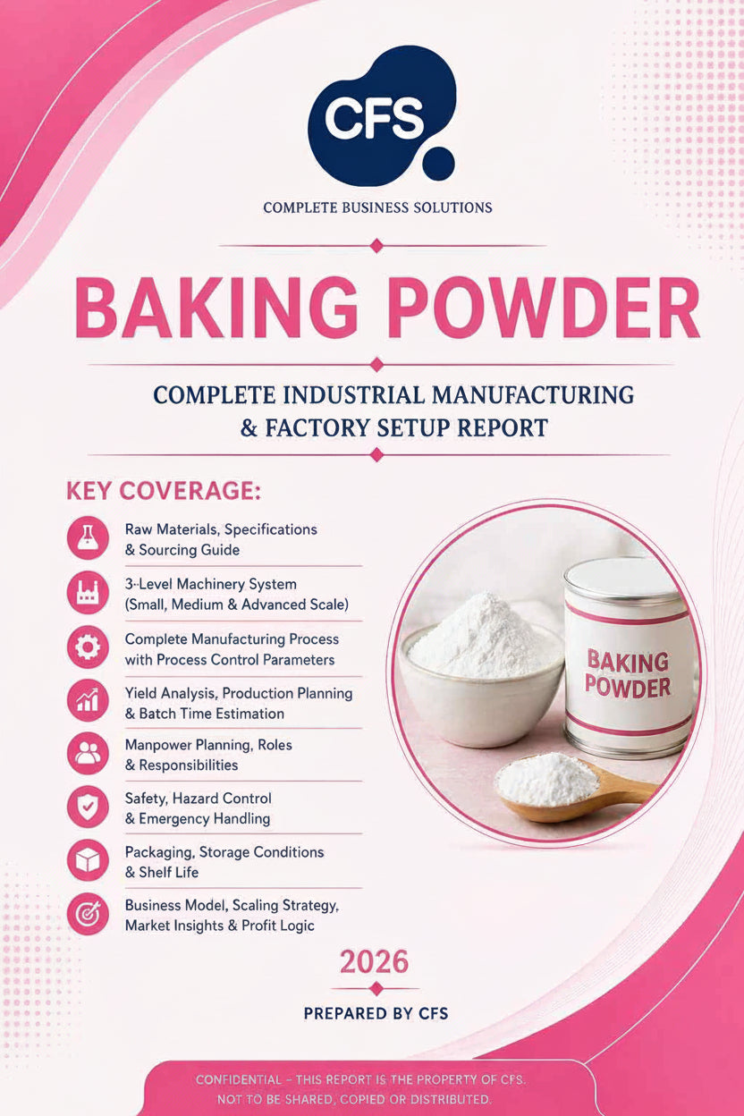 Baking Powder Industrial Manufacturing Report