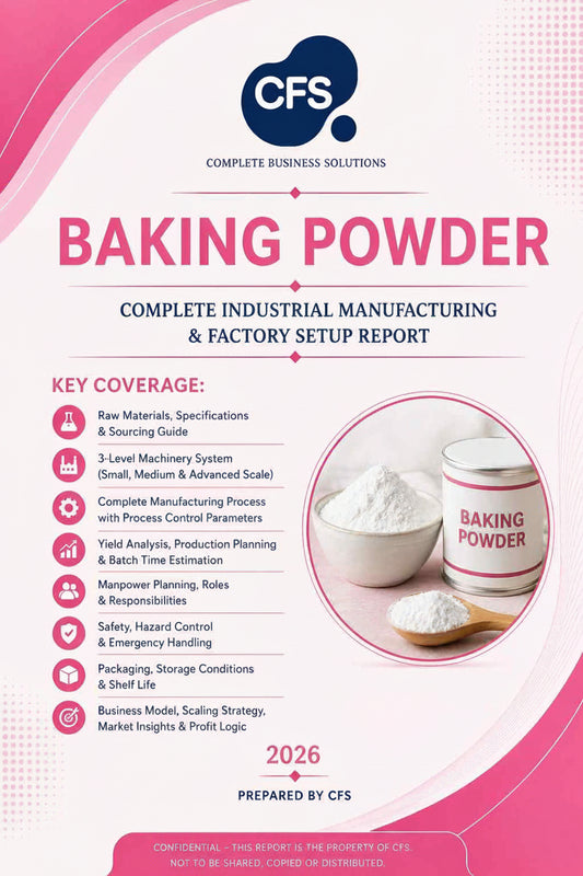 Baking Powder Industrial Manufacturing Report