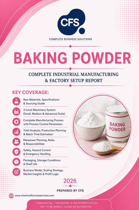 Baking Powder Industrial Manufacturing Report