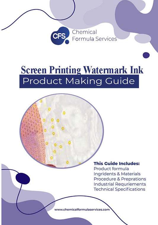 Screen Printing Watermark Ink Formula